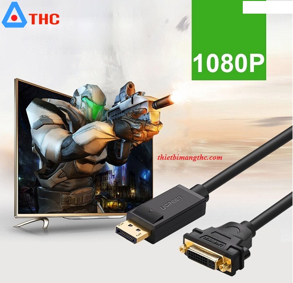 Bộ chuyển đổi cáp mạ vàng DP to DVI Hỗ trợ 1080P